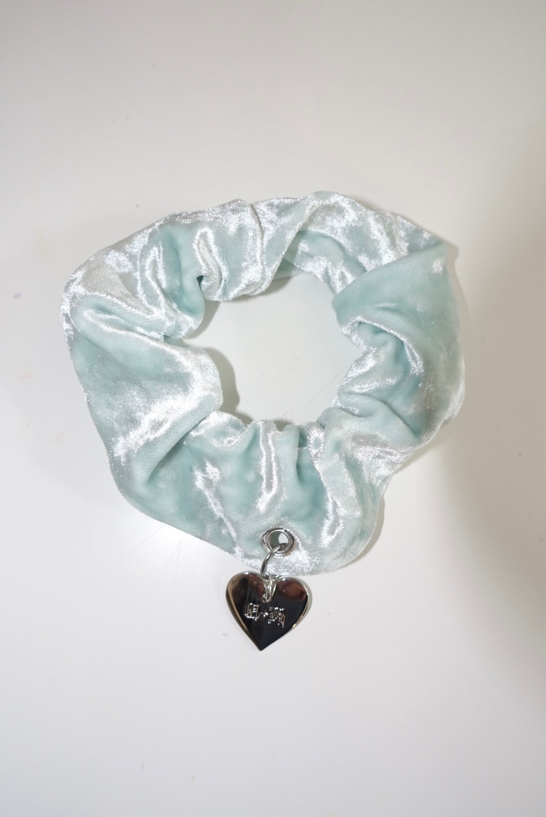 Scrunchie in Pastel Sage Velvet