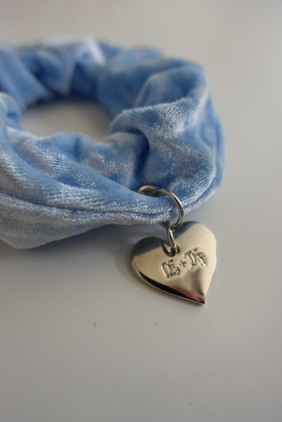 Scrunchie in Powder Blue Velvet