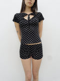 Cleo Hot Shorts in Black Polka Dot