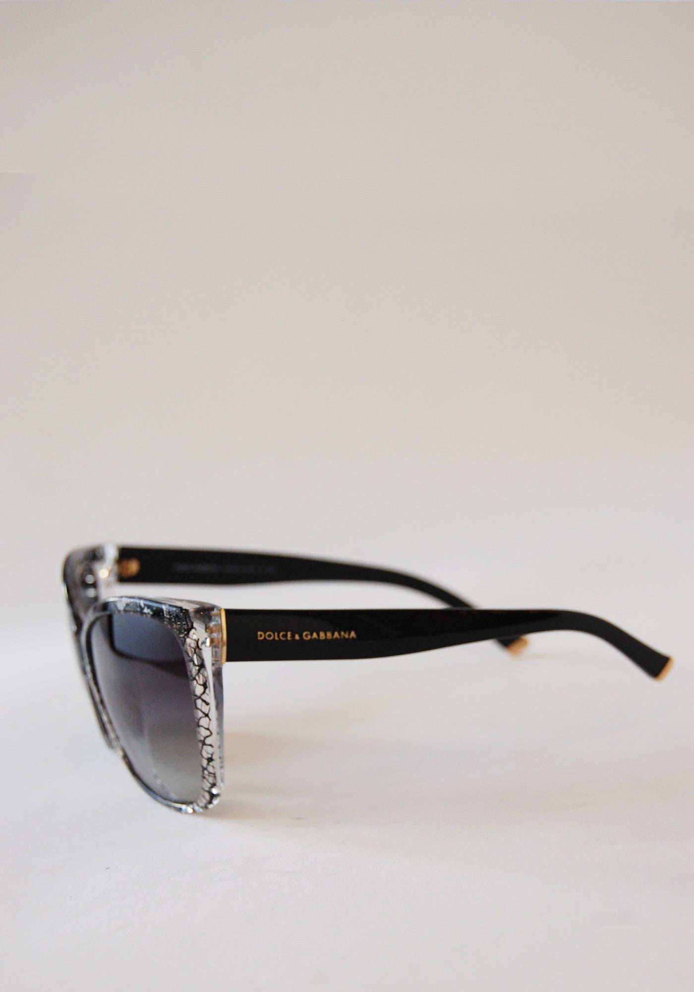 Dolce and Gabbana Black Sicilian Lace Sunglasses