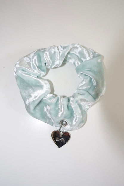 Scrunchie in Pastel Sage Velvet