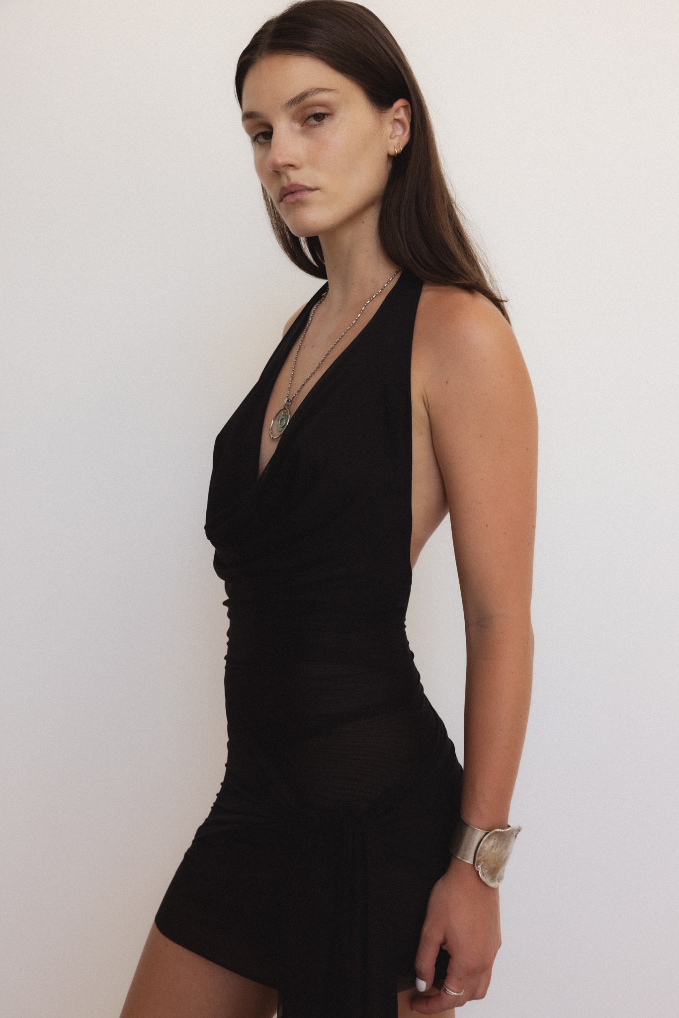 Psyche Dress in Midnight Mesh