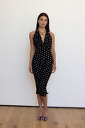 Psyche Capri in Black Polka Dot