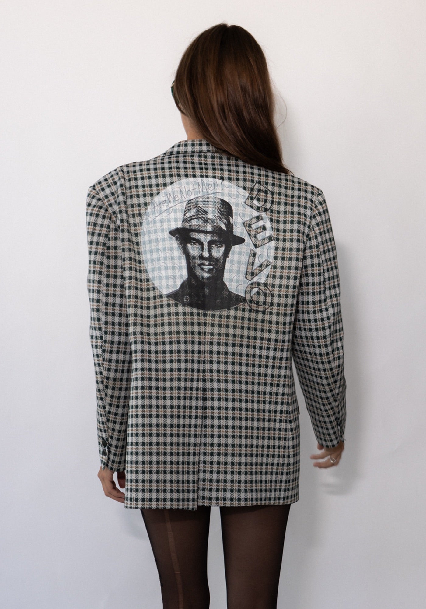 Green Plaid Devo Blazer