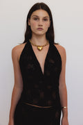 Psyche Top in Midnight Lace