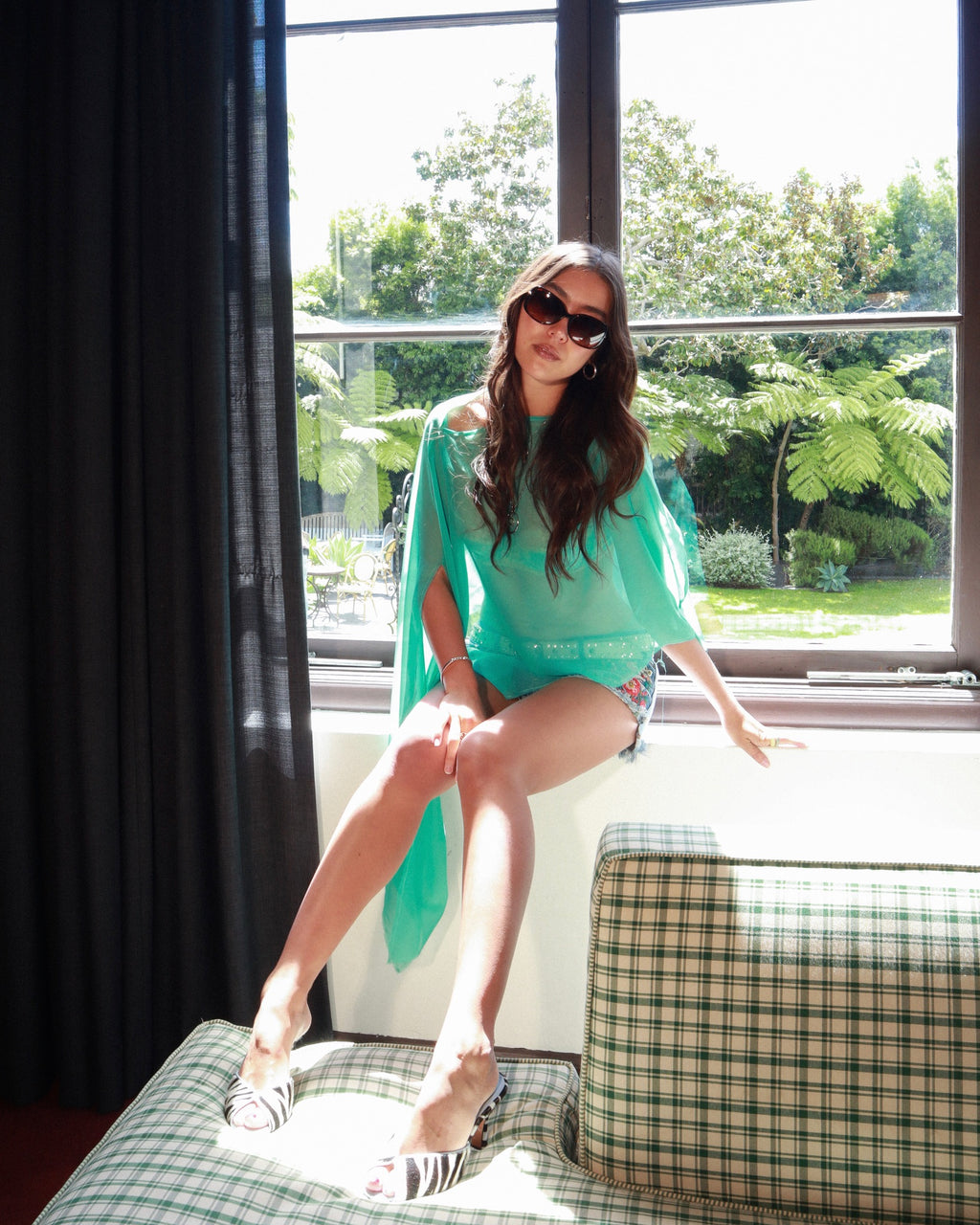 PRE ORDER Hadley Poncho in Lagoon