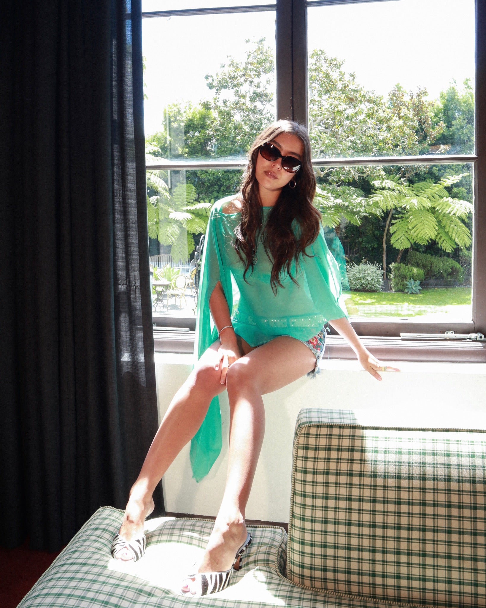 PRE ORDER Hadley Poncho in Lagoon
