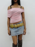 Olympia Top in Baby Pink Mesh
