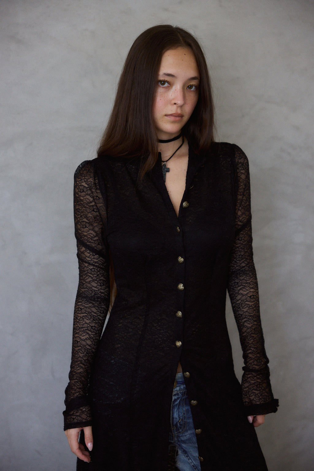 Violetta Duster in Midnight Lace