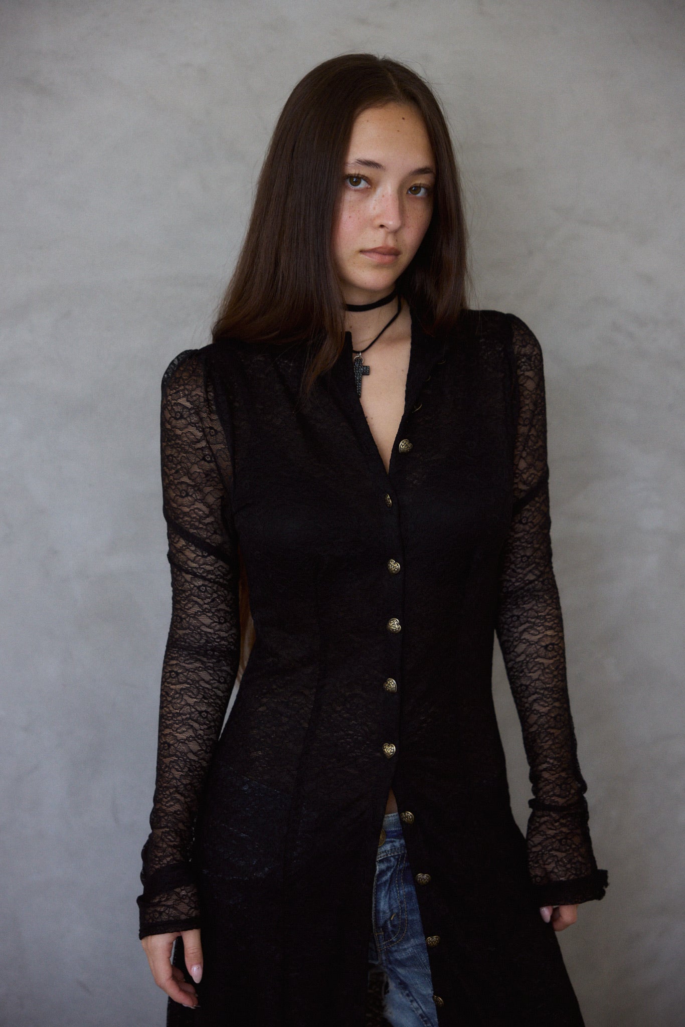 Violetta Duster in Midnight Lace