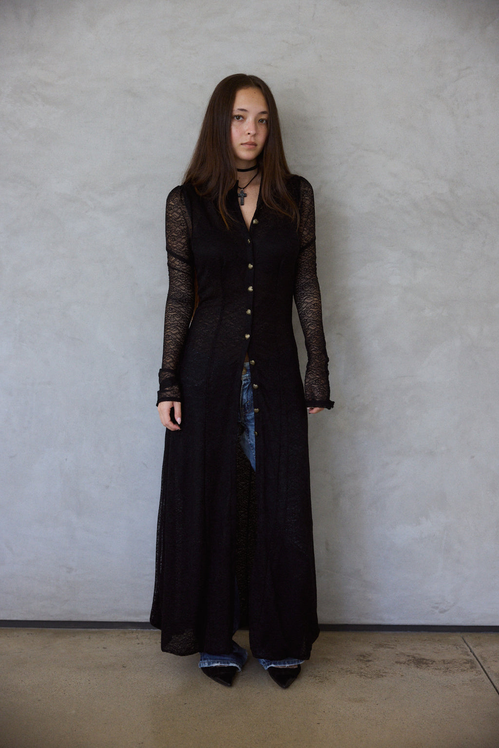 Violetta Duster in Midnight Lace