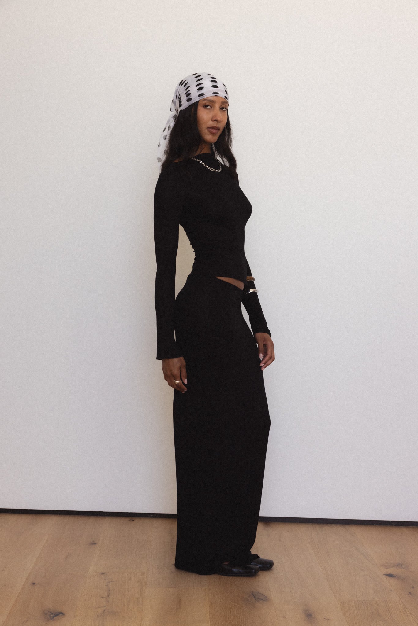 Demeter Maxi Skirt in Midnight