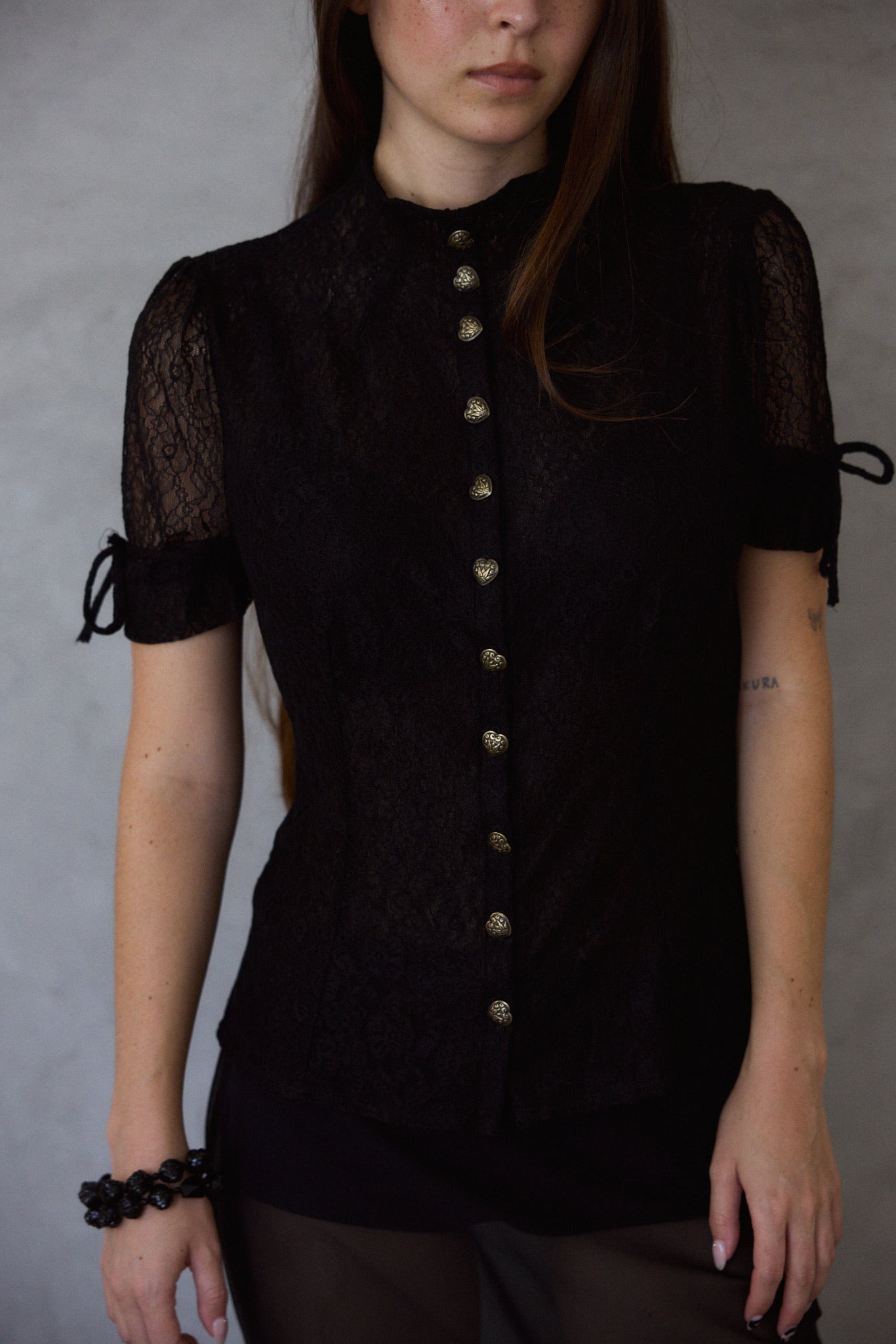 Violetta Top in Midnight Lace