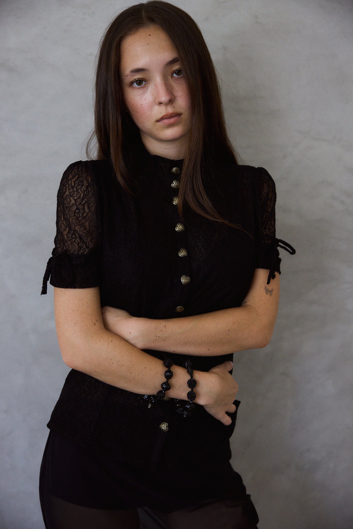 Violetta Top in Midnight Lace