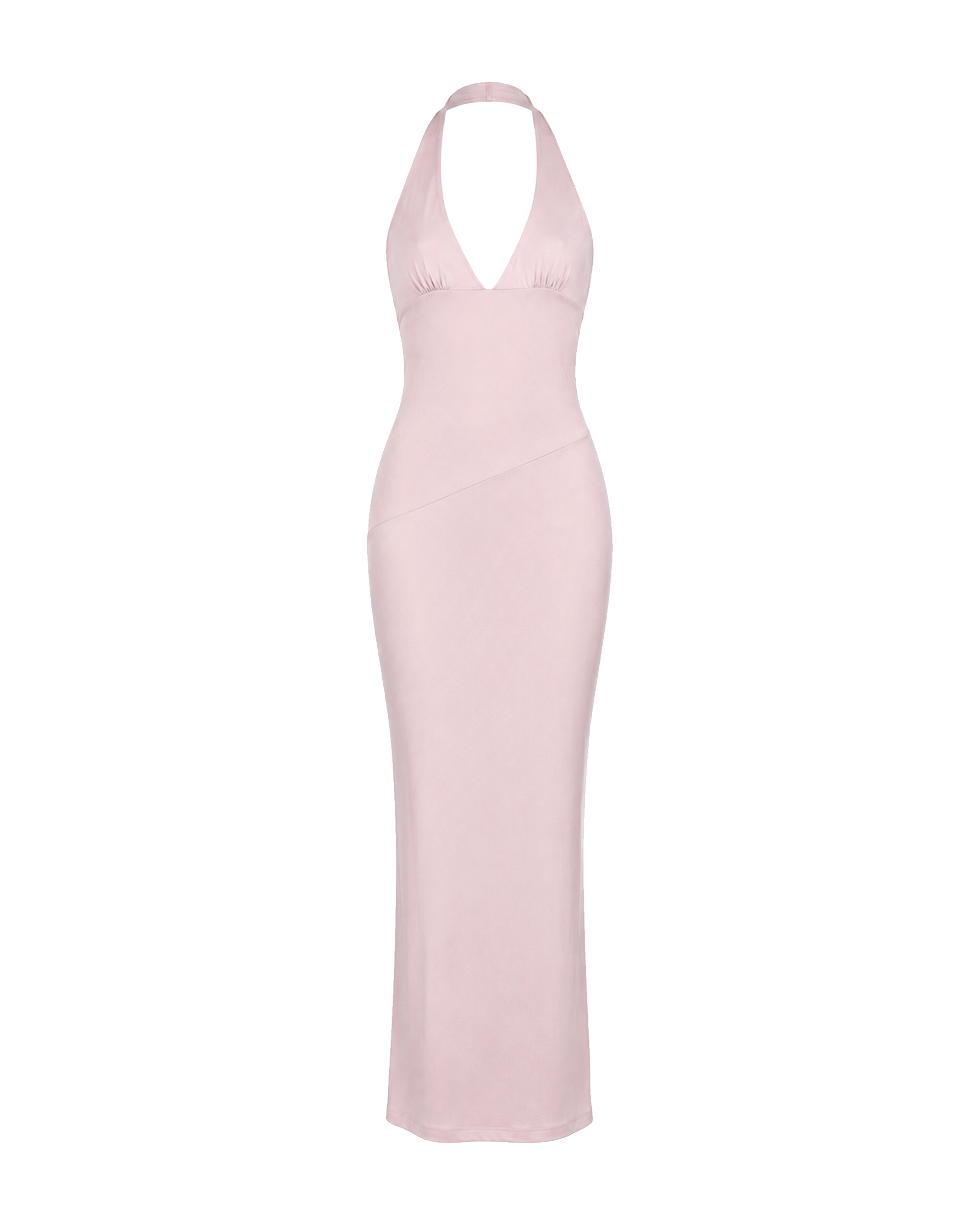 70's maxi dress pink cowl neck witchcore Clementine Gown - Pale - M our maxi dress that was designed to leave an impression Pure Heart Cowl Maxi Dress