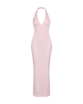 Aphrodite Halter Maxi Dress in Pearl Pink
