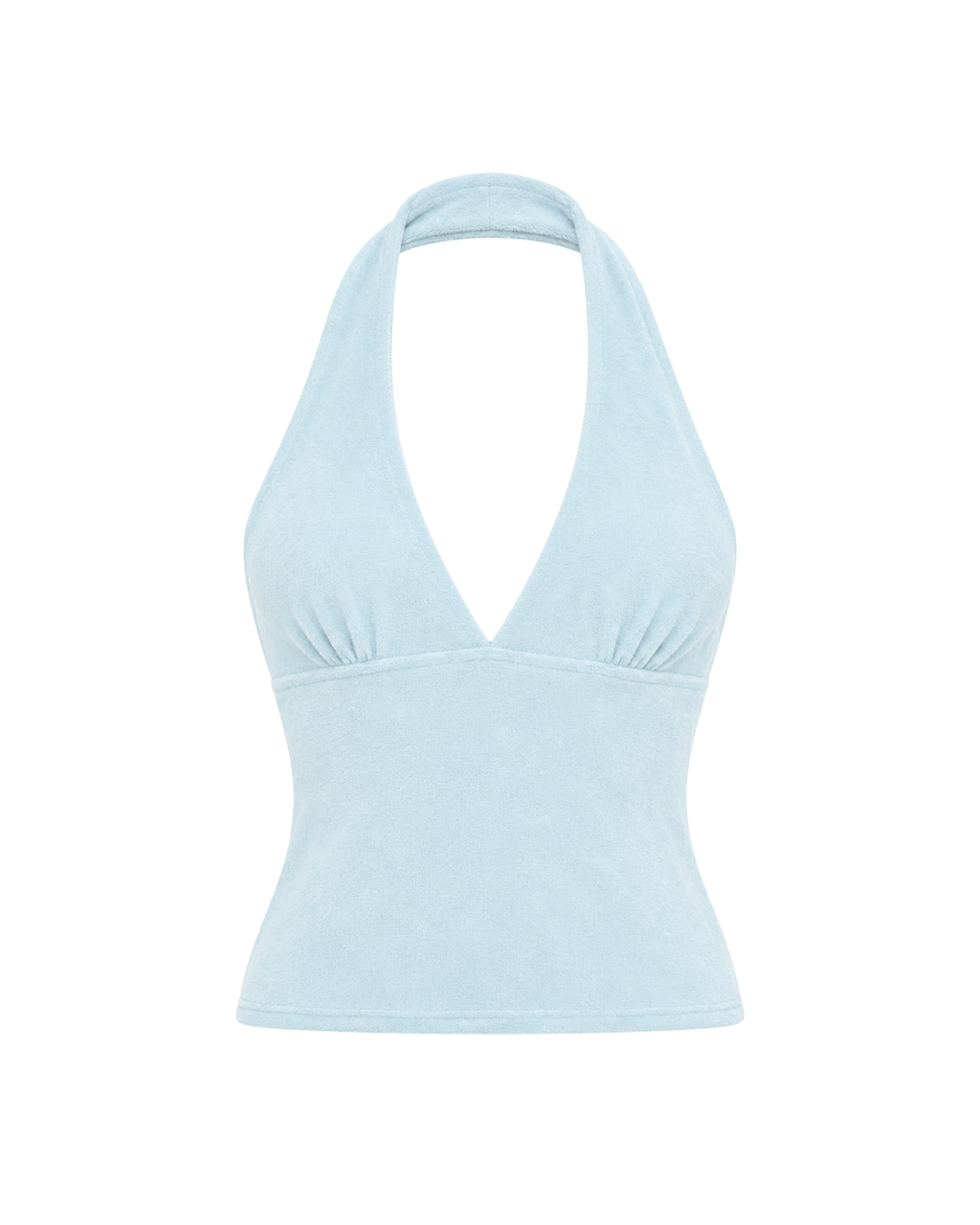 Aurora Halter Top in Ice Blue Terry