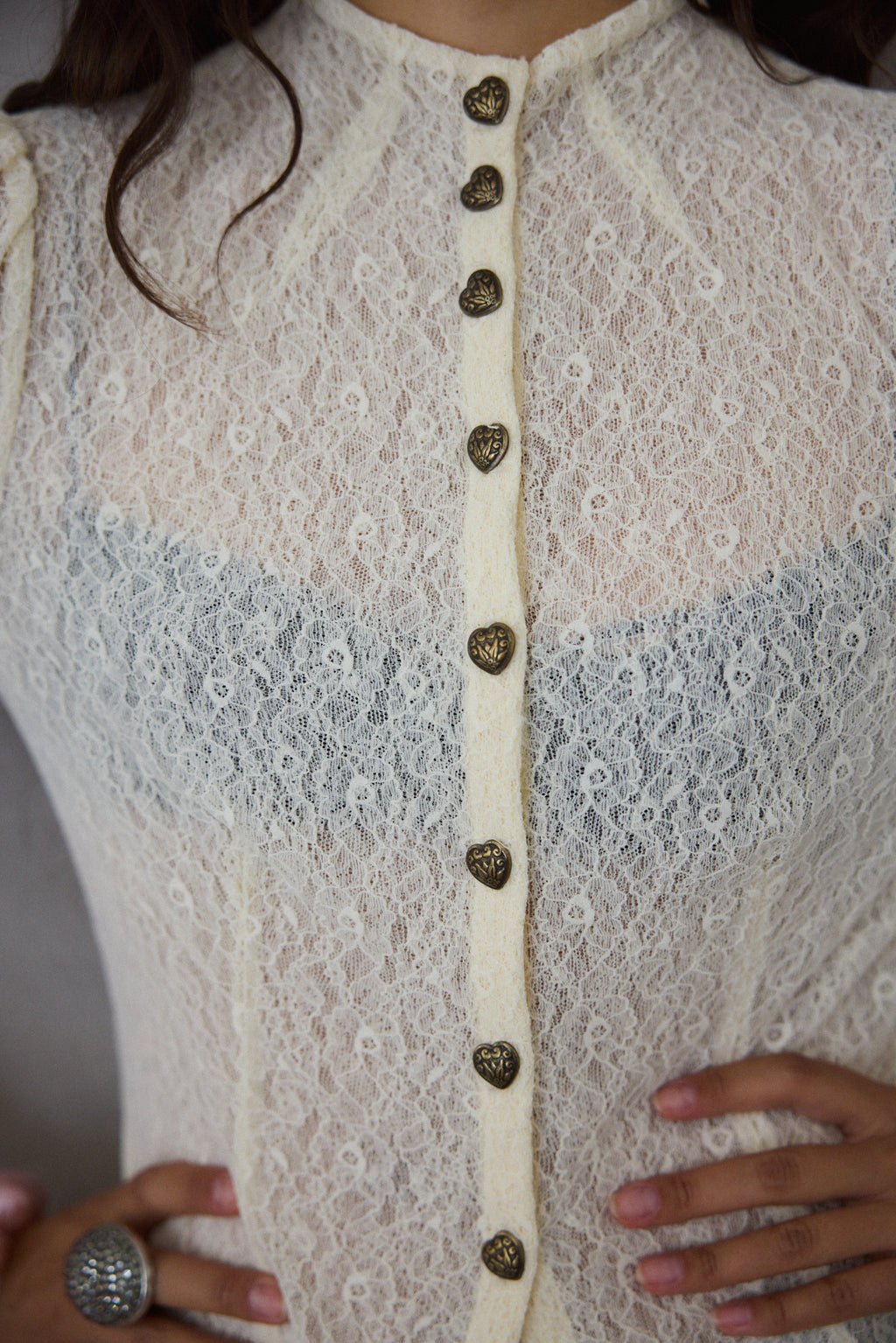 Violetta Duster in Sandstone Lace