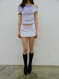 Olympia Skirt in Lavender Velvet