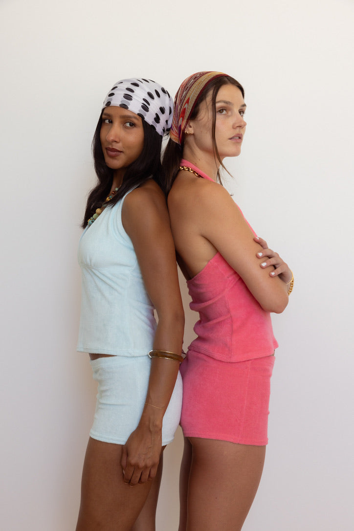 Cleo Hot Shorts in Hot Pink Terry