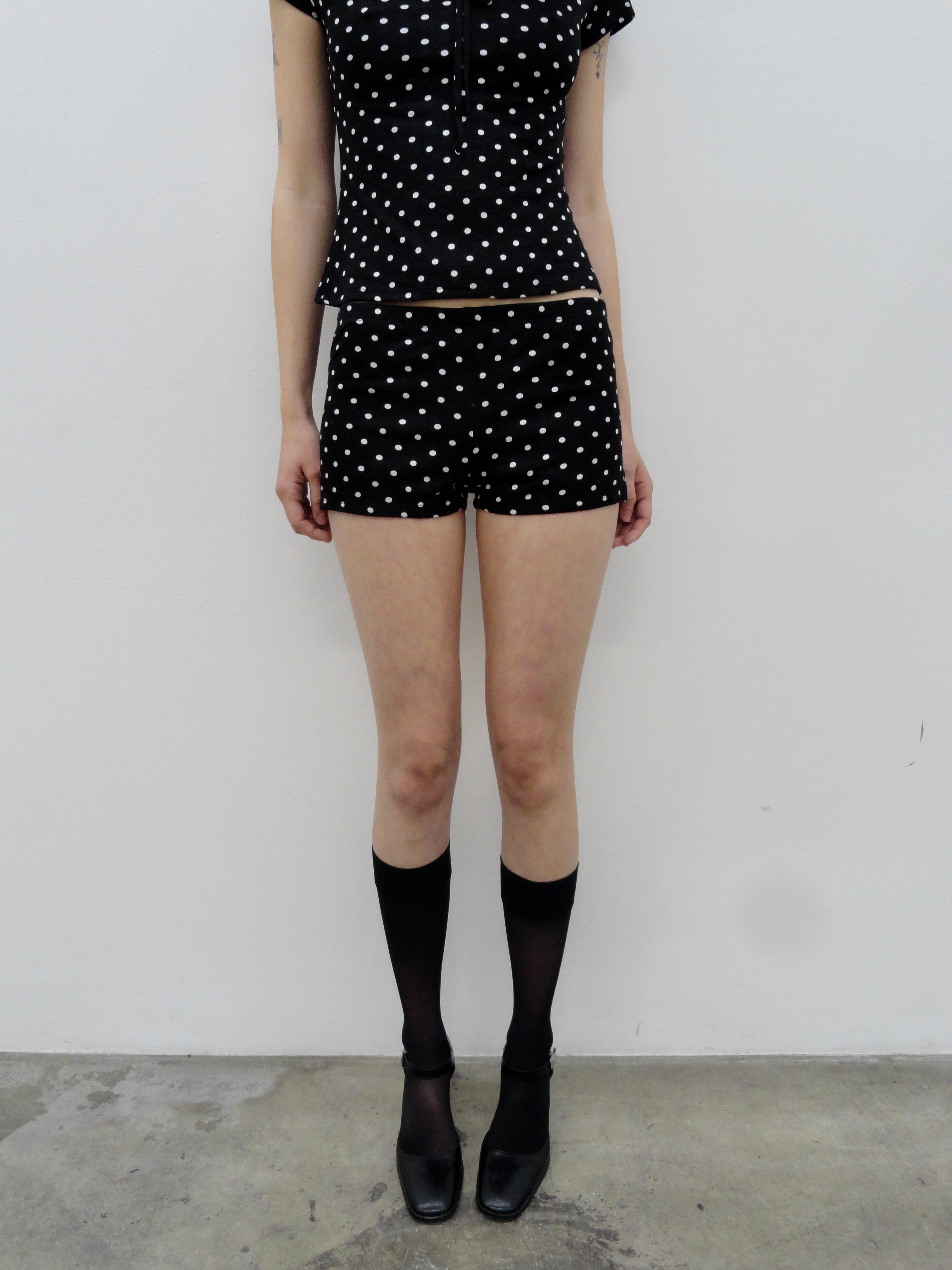 Cleo Hot Shorts in Black Polka Dot
