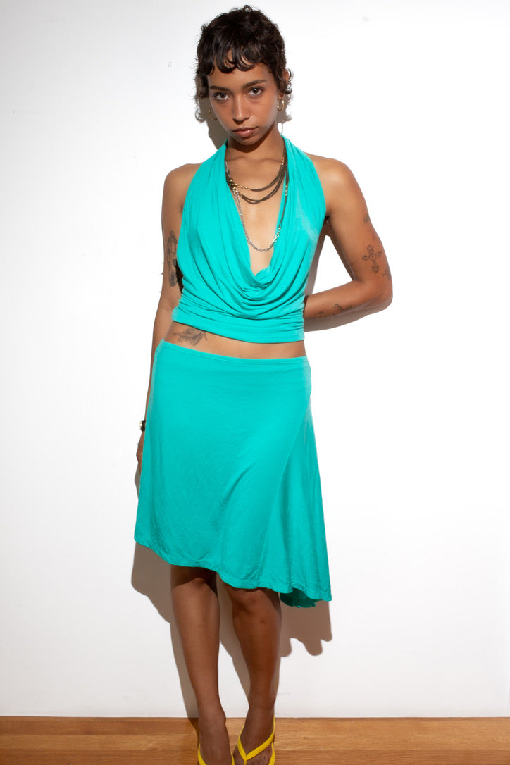Demeter Midi Skirt in Teal
