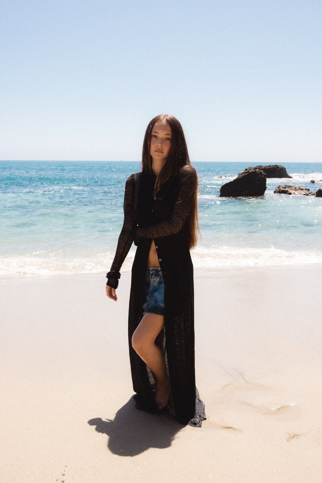 Violetta Duster in Midnight Lace