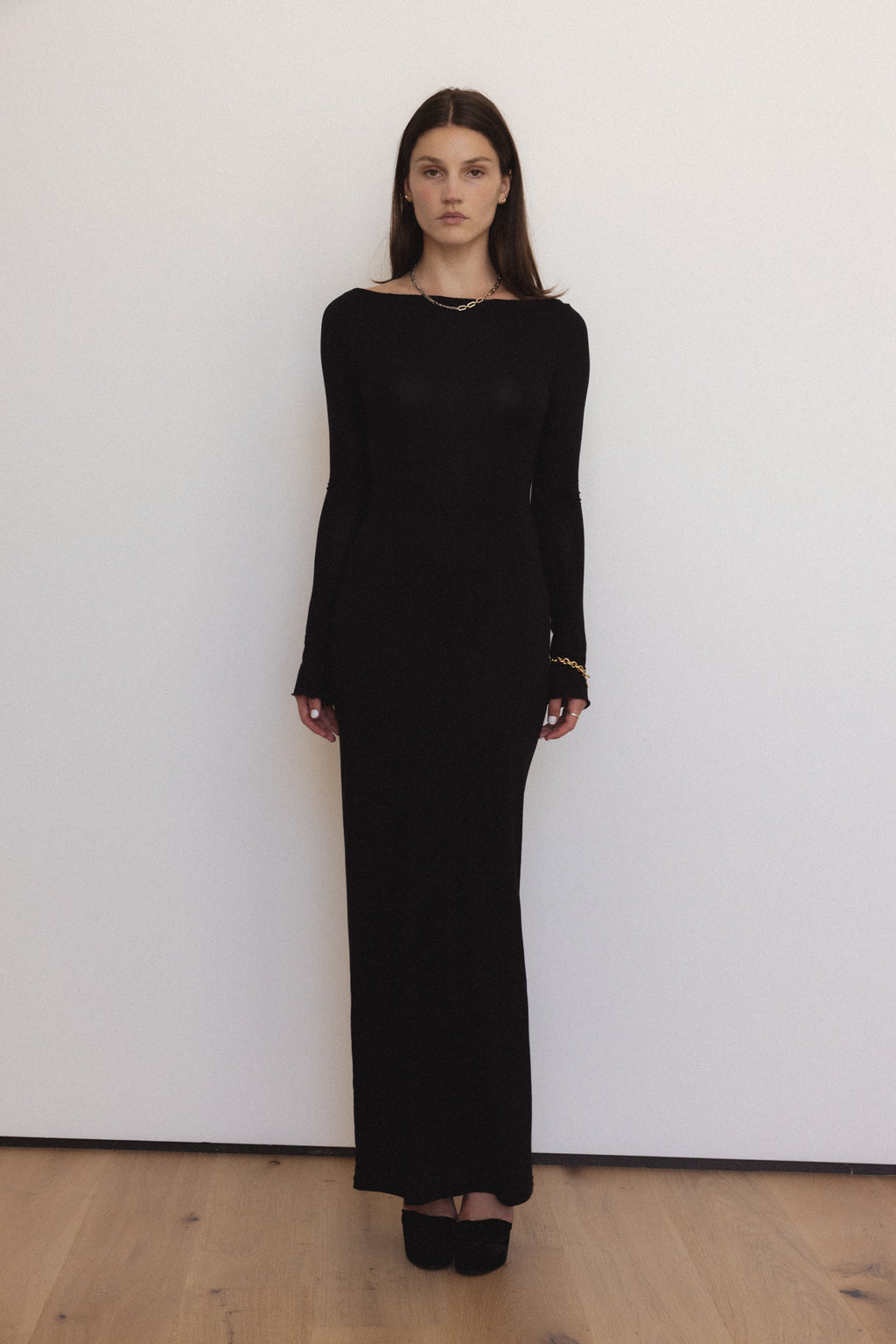 Demeter Long Sleeve Dress in Midnight