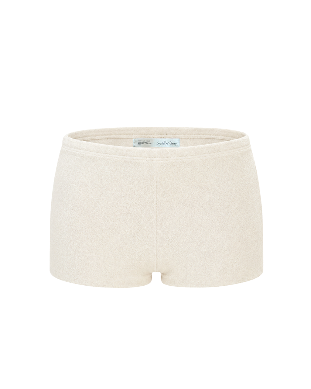 Cleo Hot Shorts in Cream Terry
