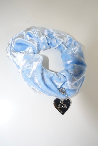 Scrunchie in Powder Blue Velvet