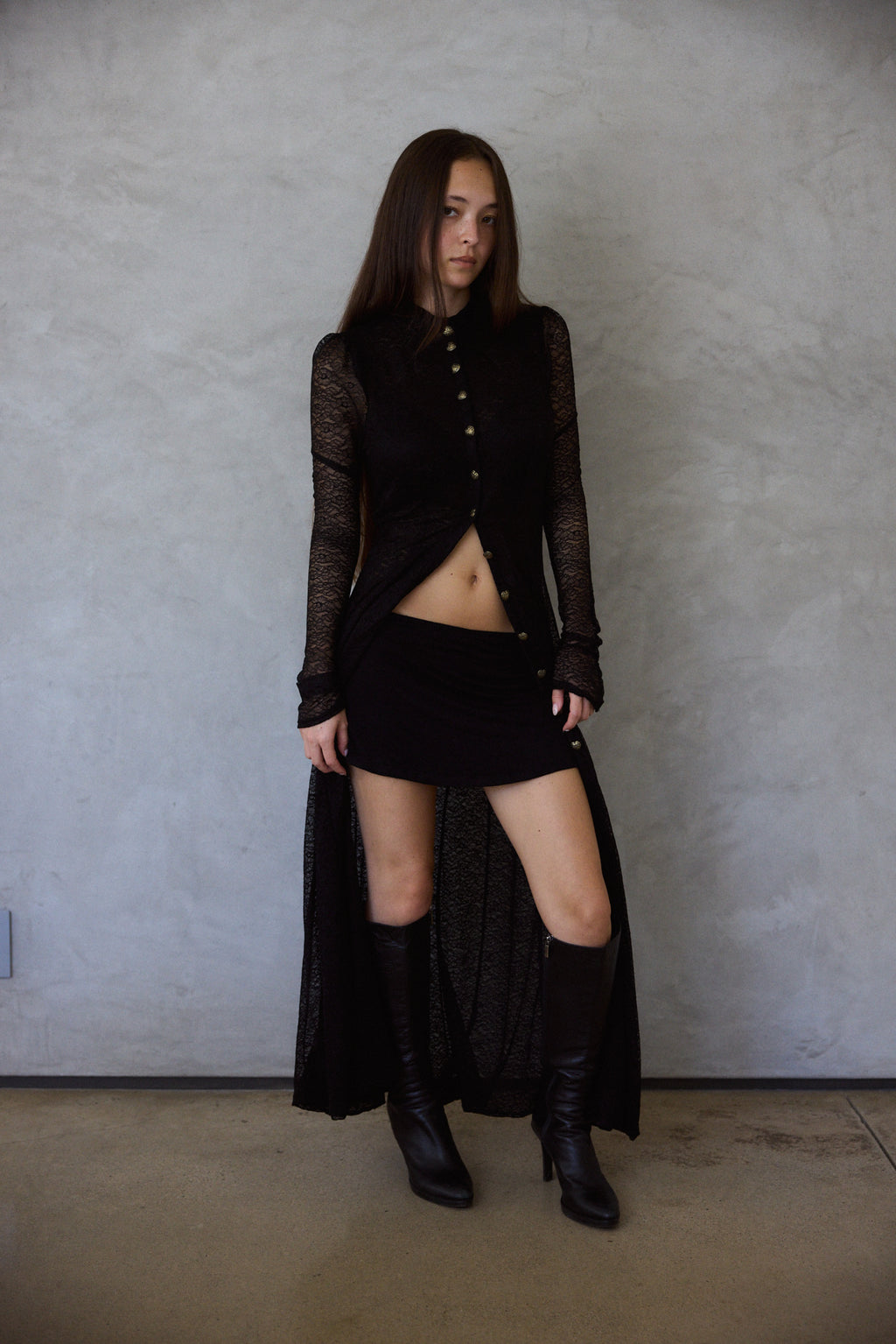 Violetta Duster in Midnight Lace