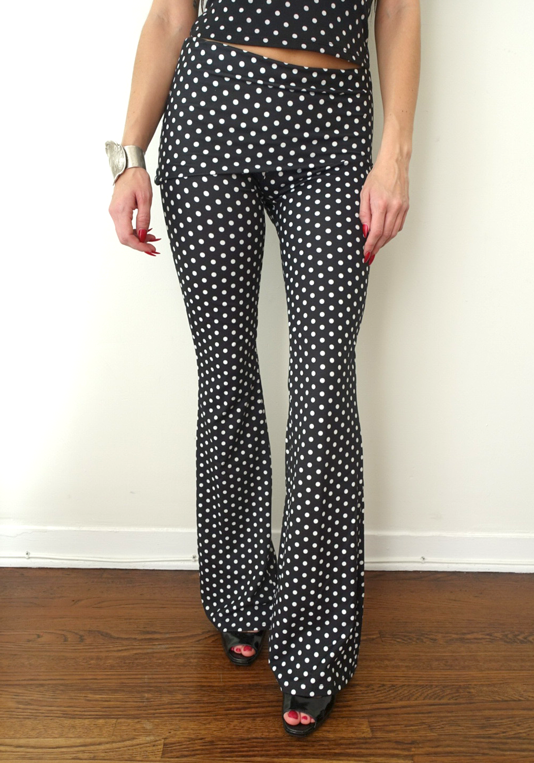 Thalia Pants in Black Polka Dot