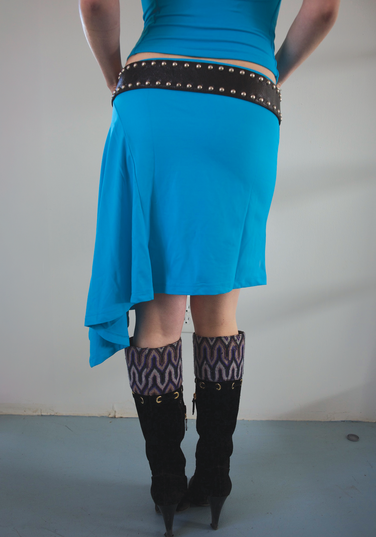 Demeter Midi Skirt in Aqua