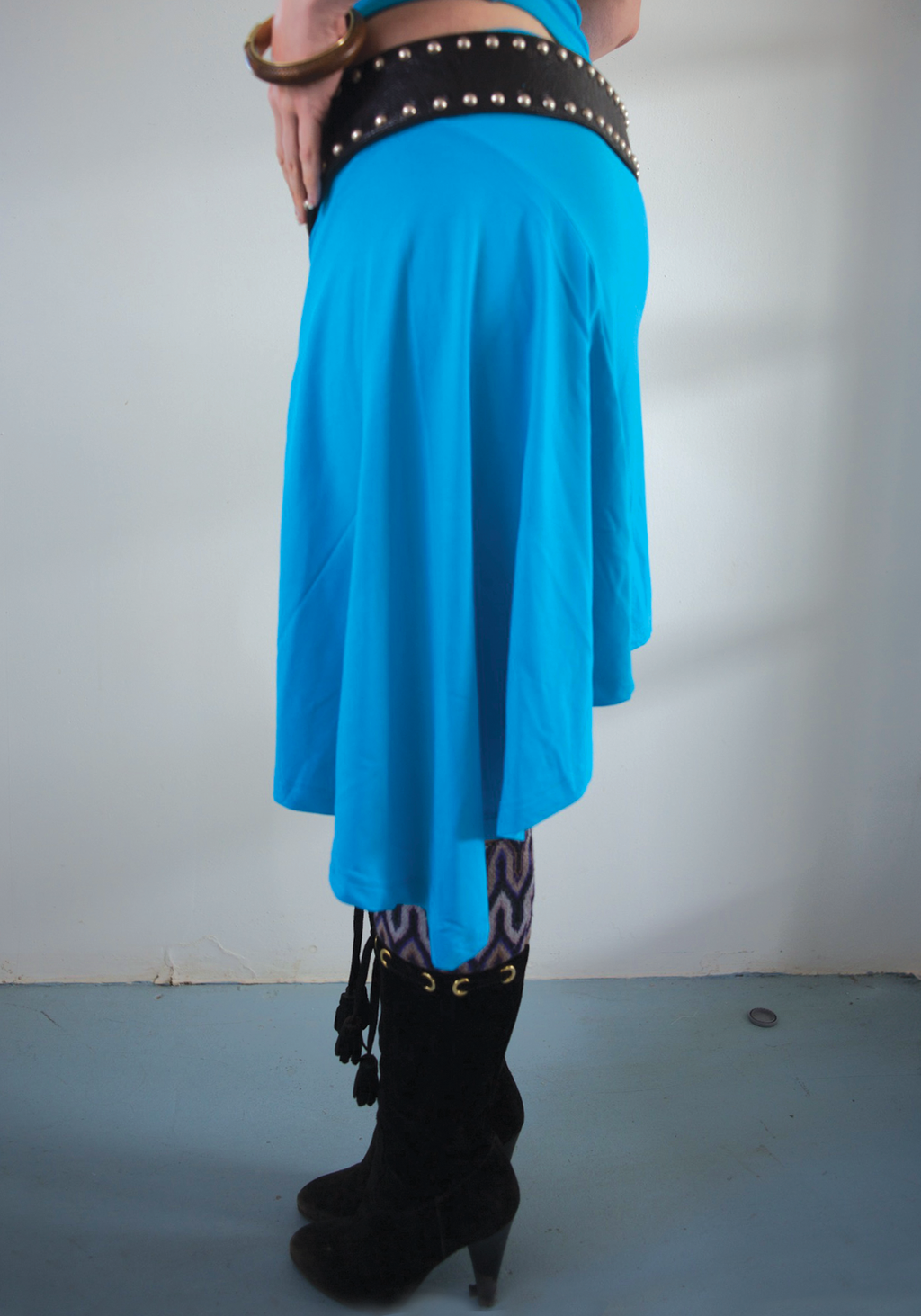 Demeter Midi Skirt in Aqua