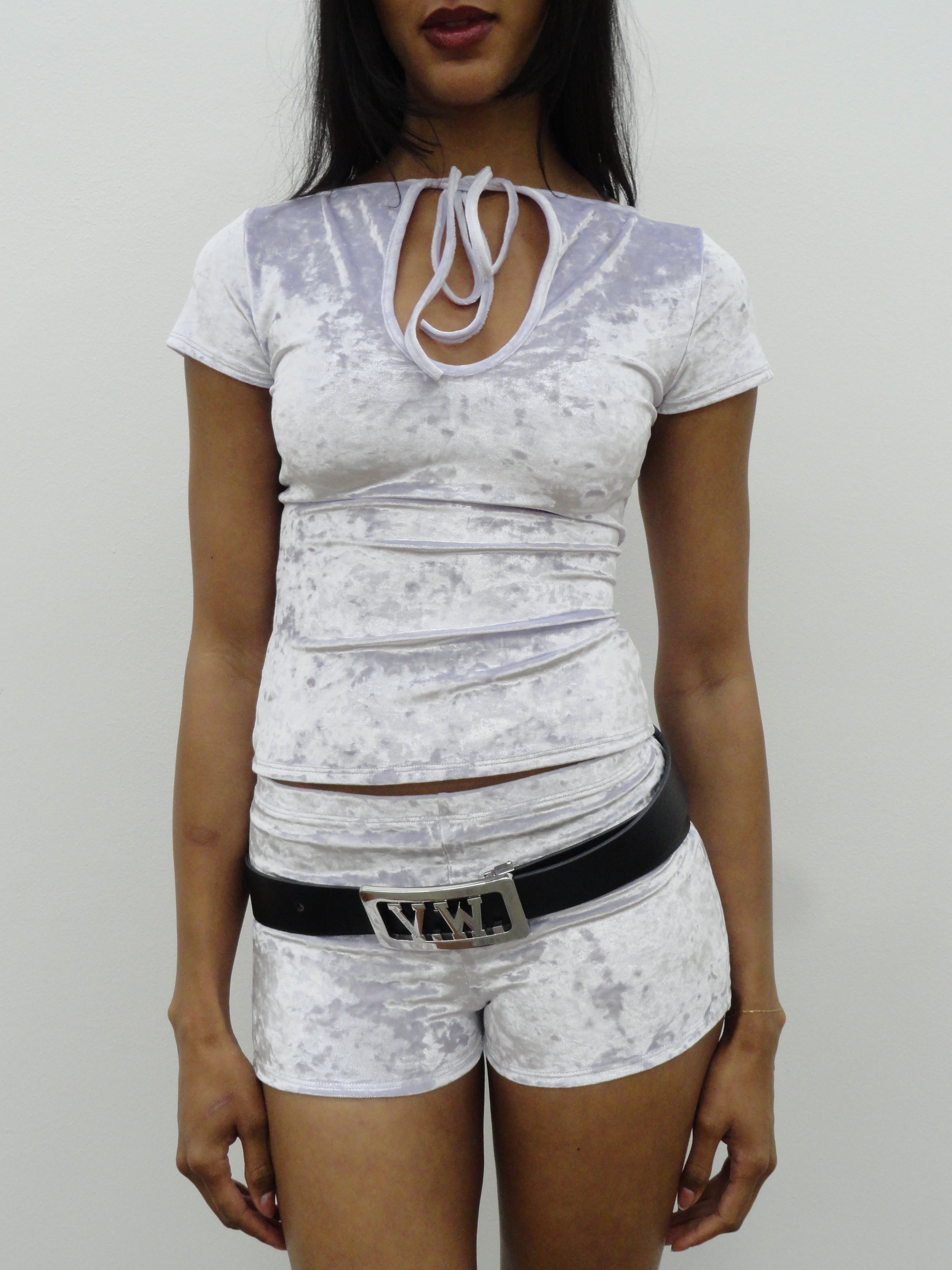 Cleo Keyhole Top in Lavender Velvet