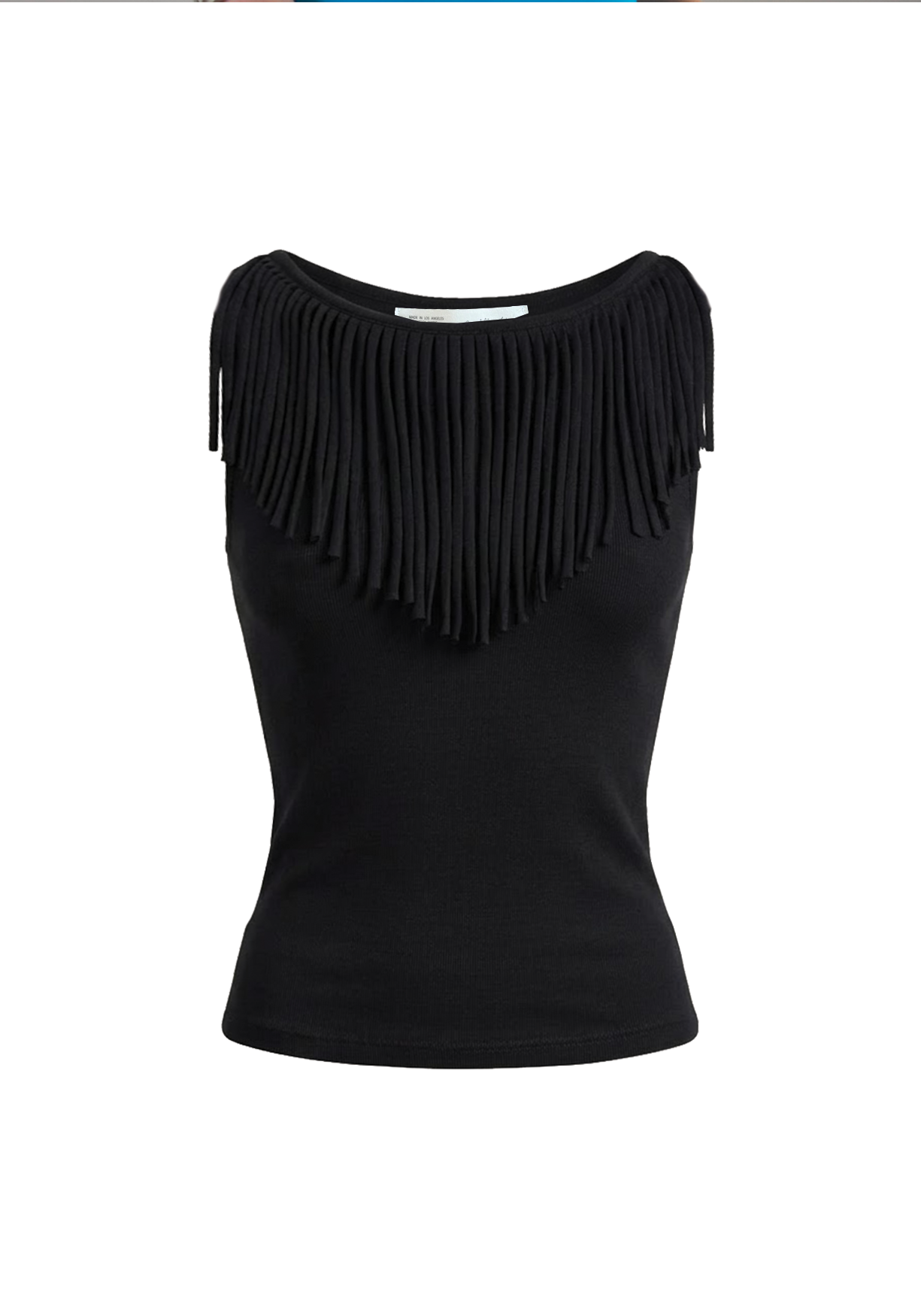 Muse Fringe Tank Top in Midnight