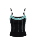 Thalia Tank Top with Aquamarine Trim