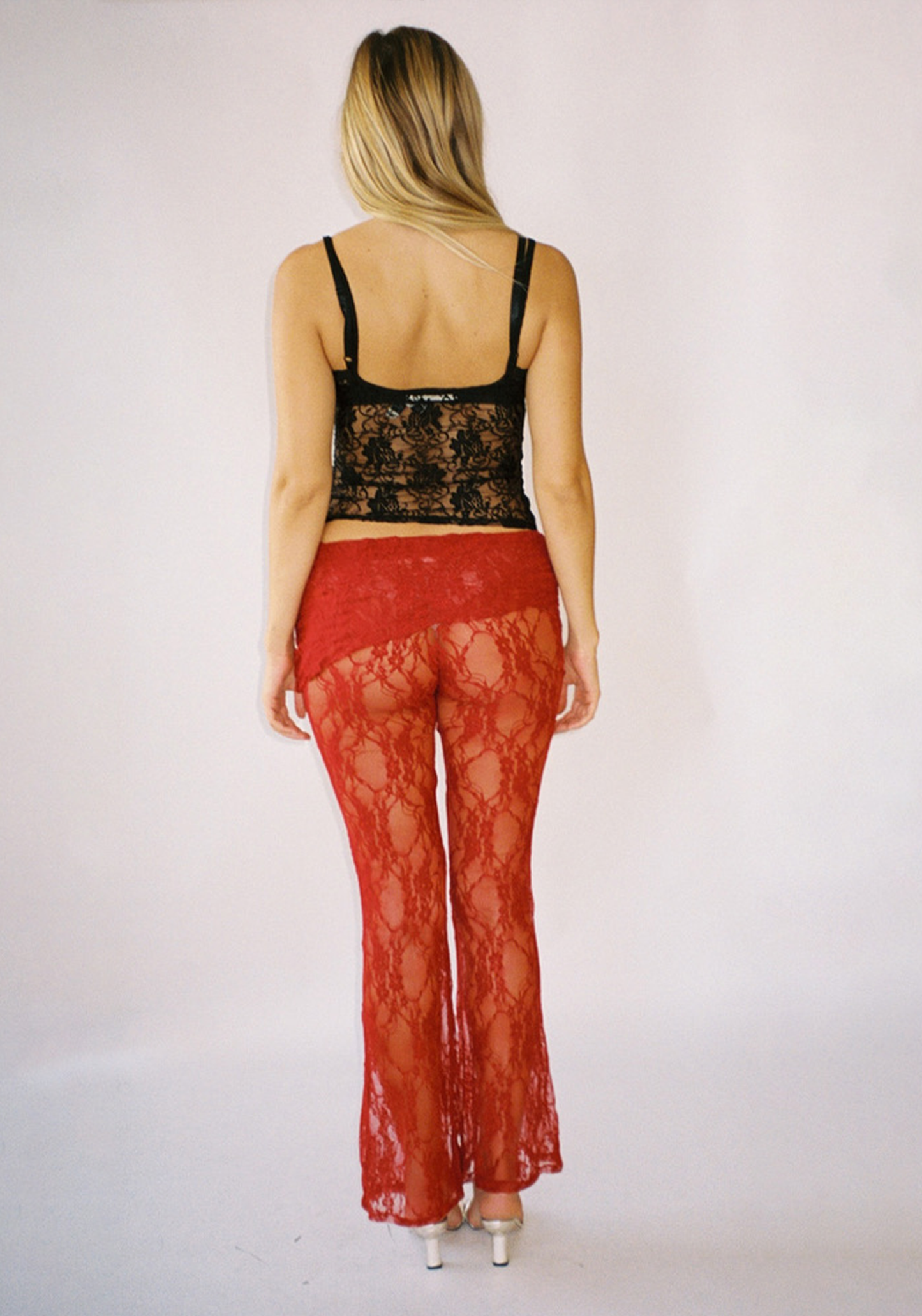 Thalia Pants in Cherry Lace