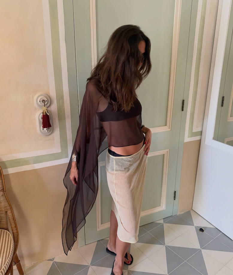 Hadley Poncho in Toasted Coconut