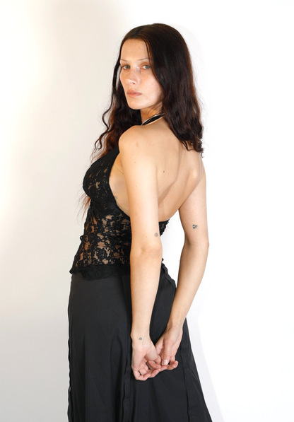 Aurora Halter Top in Midnight Lace