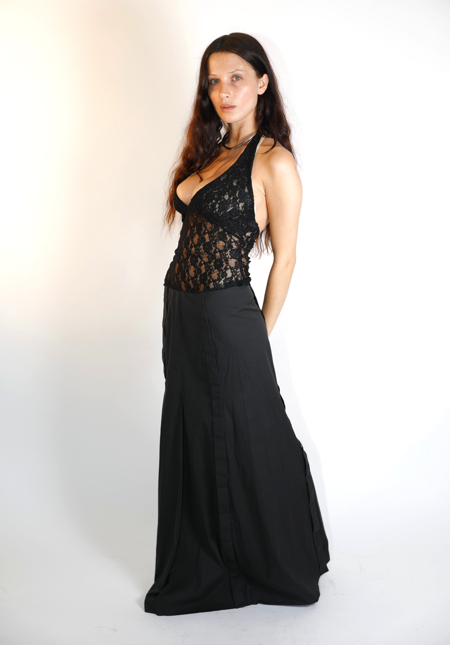 Aurora Halter Top in Midnight Lace