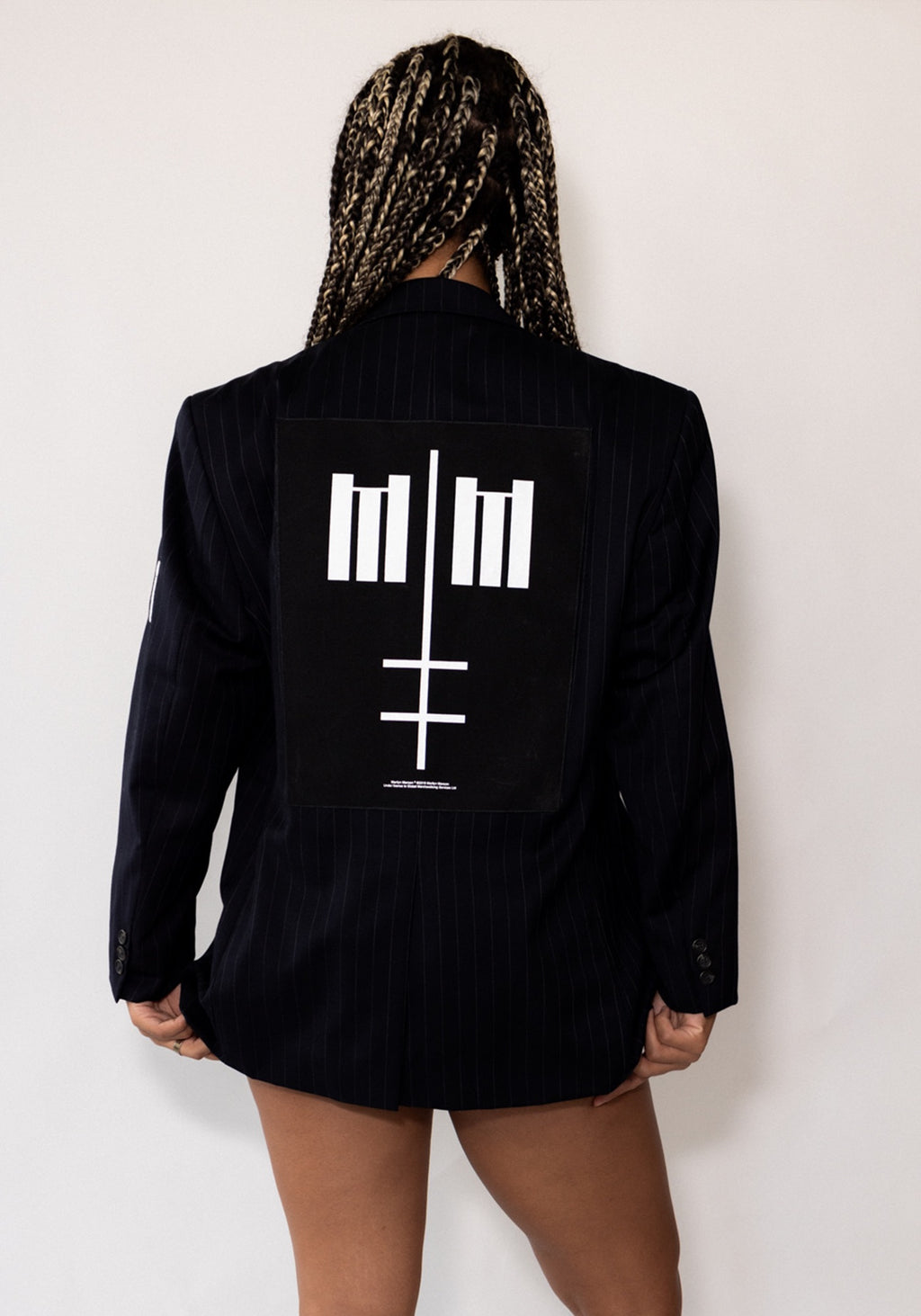 Navy Pinstripe Marilyn Manson Blazer