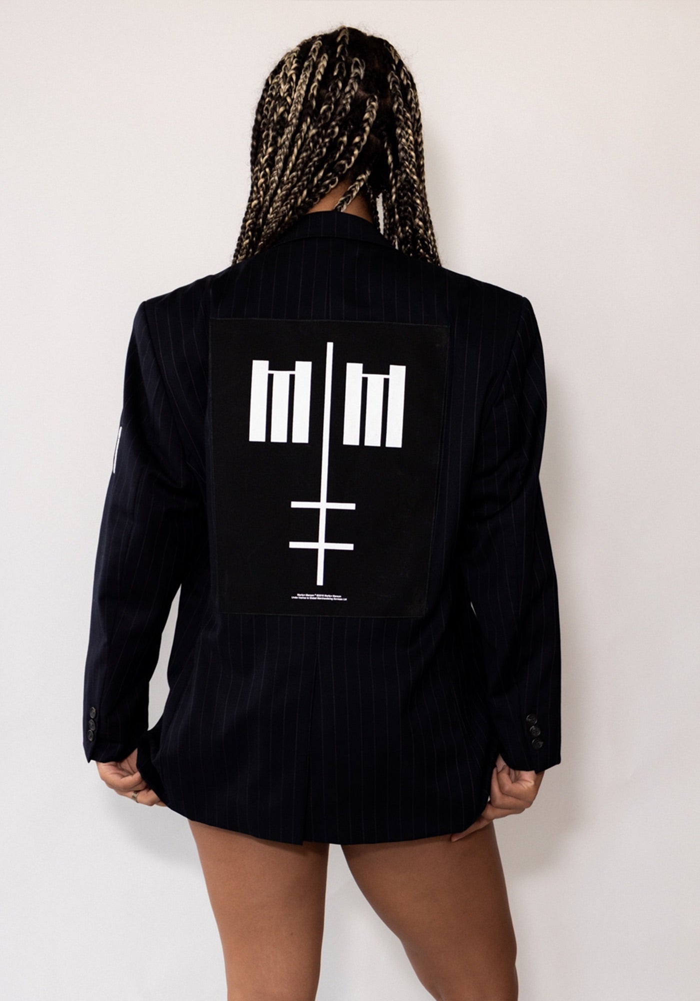 Navy Pinstripe Marilyn Manson Blazer