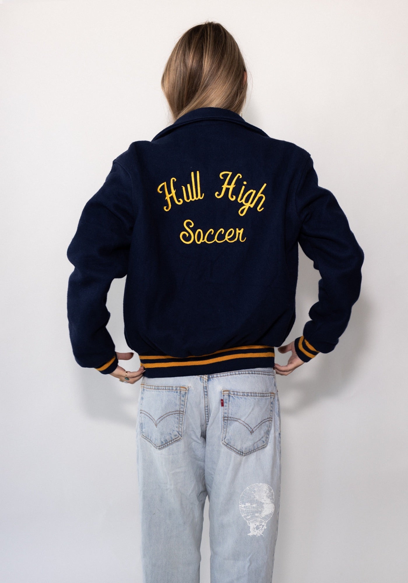 Hull High Navy Varsity Jacket