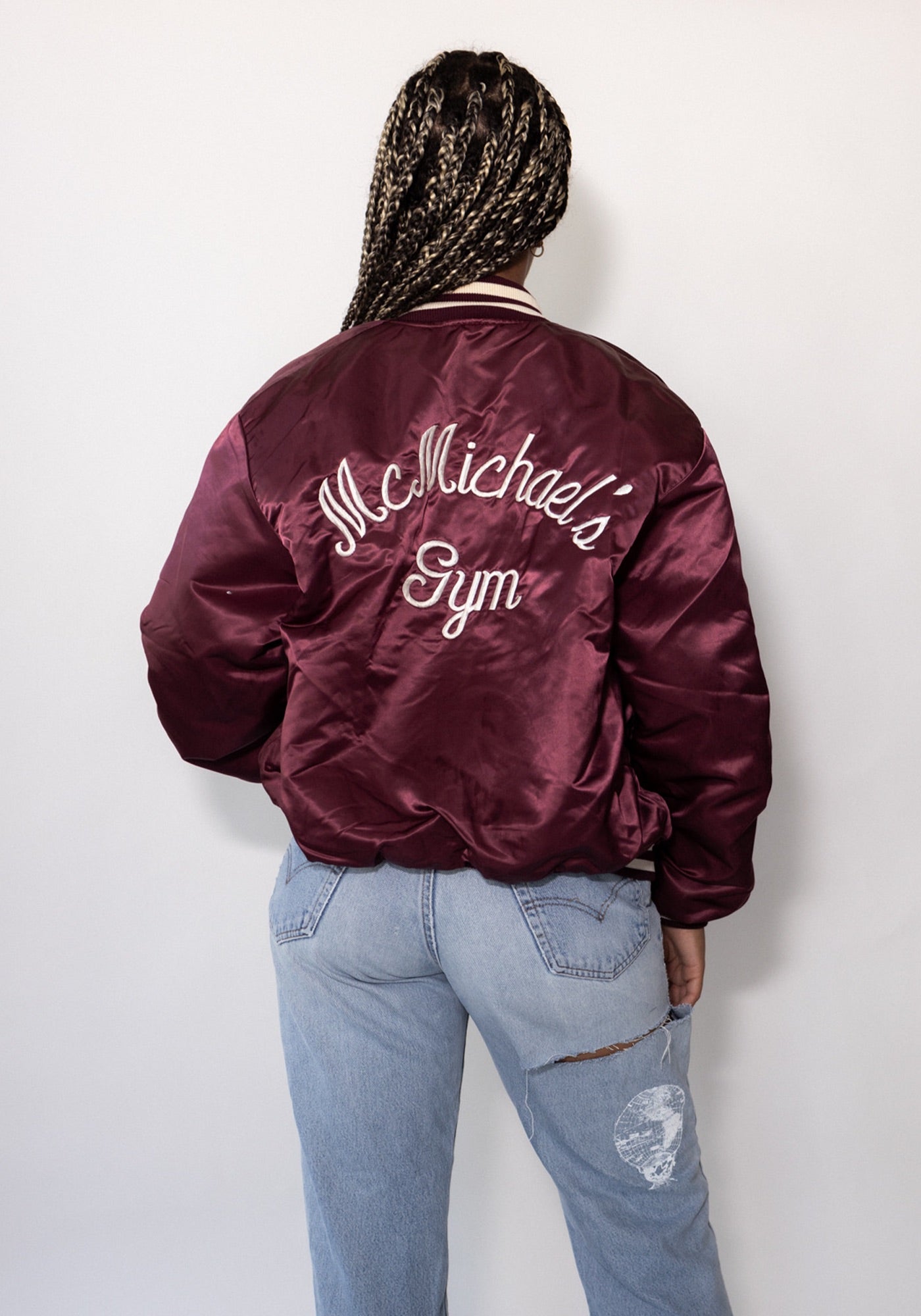 McMichael's Burgundy Bomber Jacket