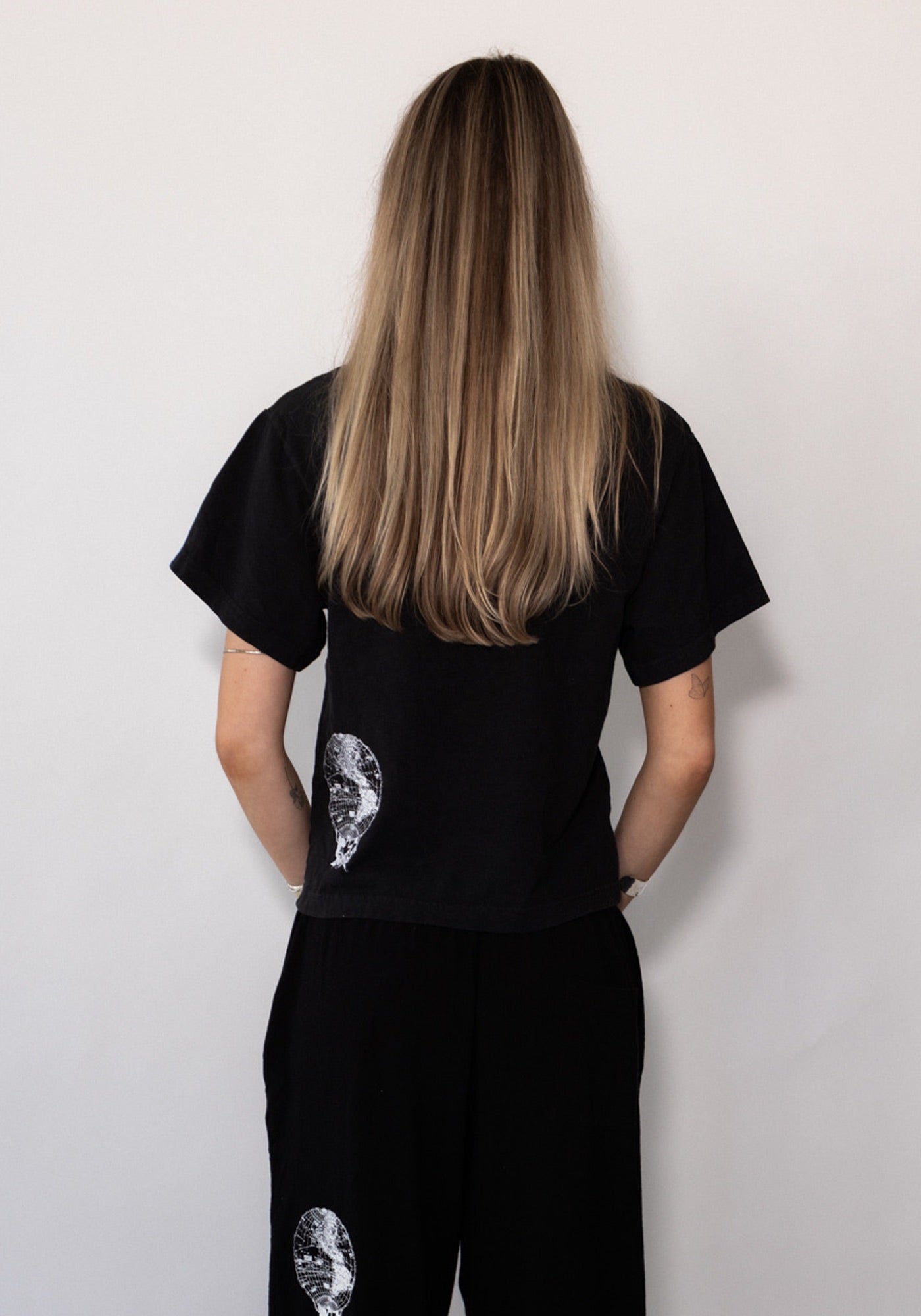 Black Recycled Cotton Boxy Tee