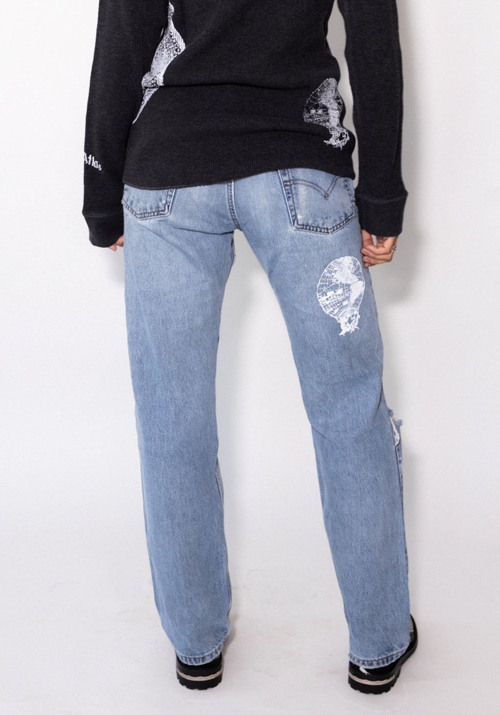 Jamestown Distressed Straight Leg Jeans