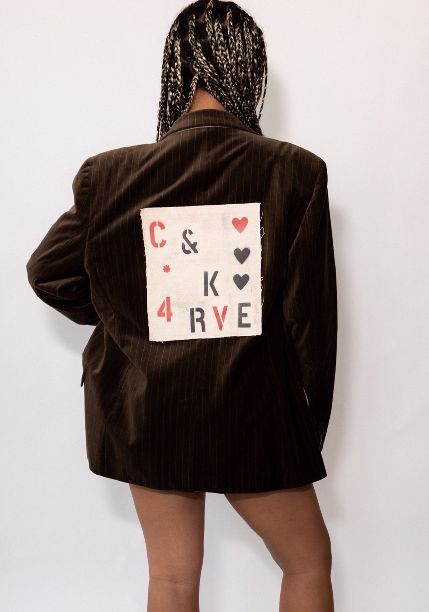 Brown Velvet Juicy Couture Pinstripe Blazer