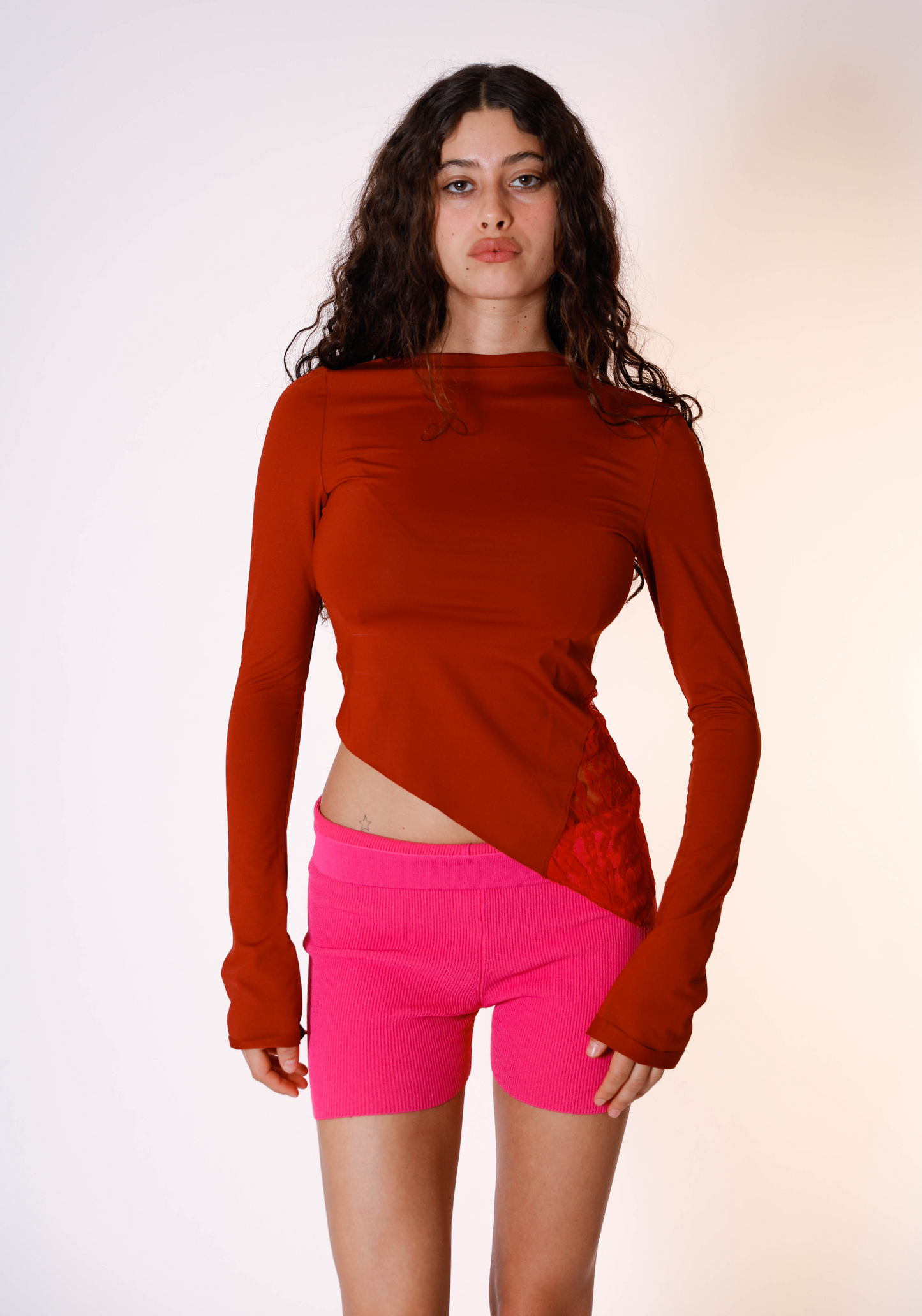 Demeter Long Sleeve Top in Cherry