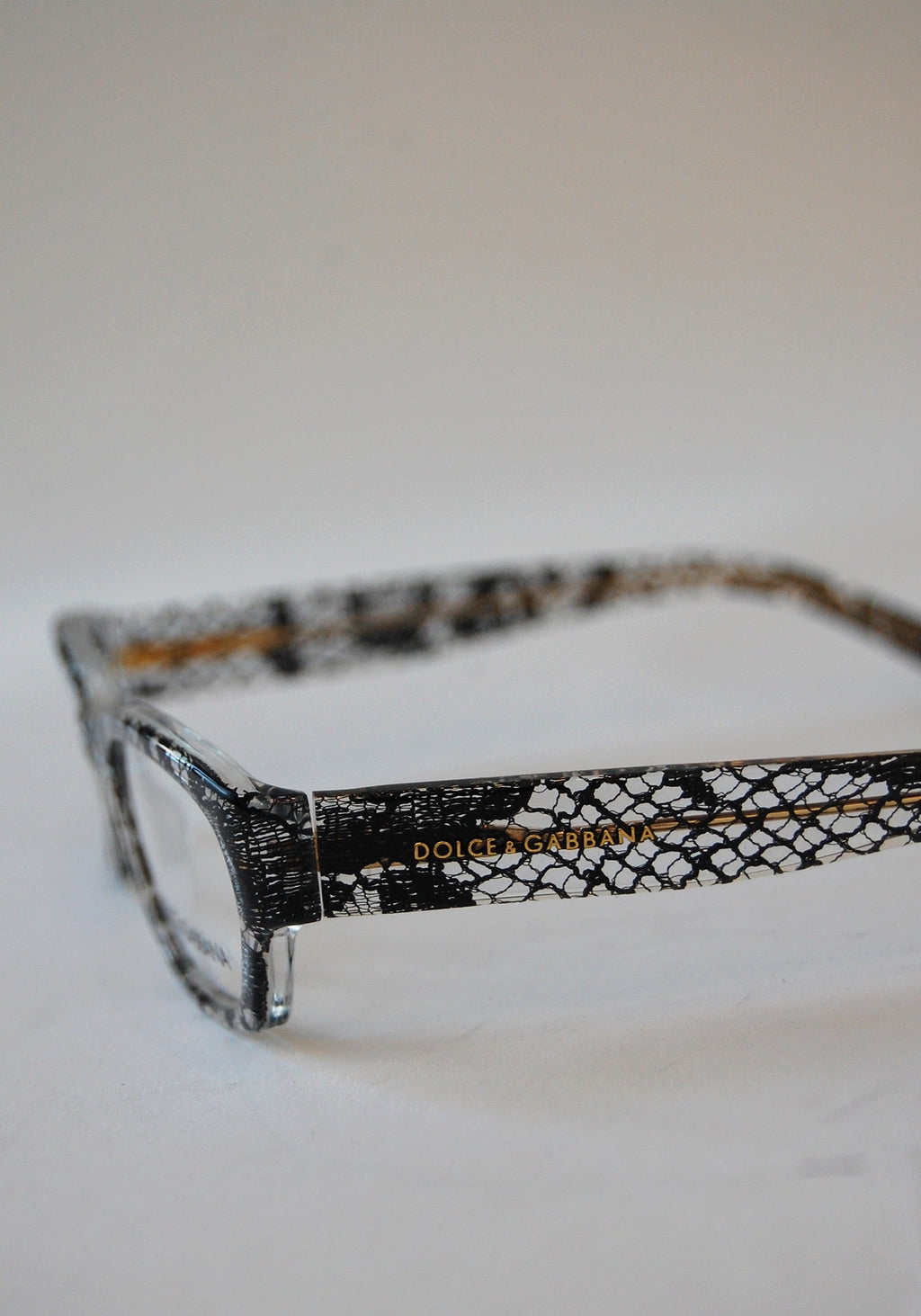 Dolce and Gabbana Black Sicilian Lace Glasses